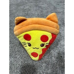 BMI Merchandise Pizza Cat Plush Slice Pepperoni Yellow Orange Soft Toy 8 Inch